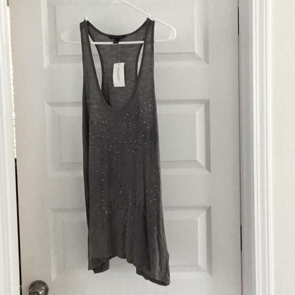 Banana Republic Tops - Banana Republic studded gray tank. NWT - womens size L.